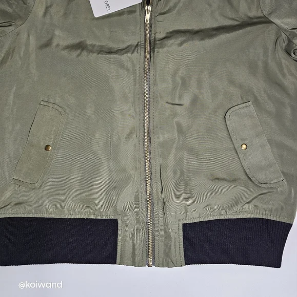 Women's Bomber Jacket Full-zip Padded Casual Active Sport Coat Outwear - Picture 7 of 14